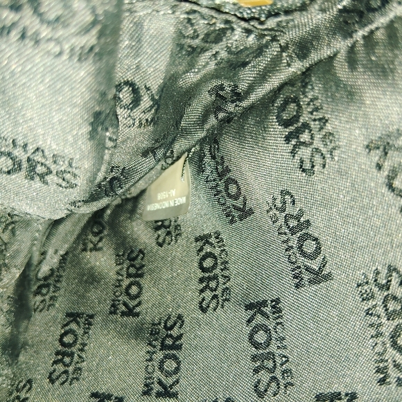 Michael Kors Crossbody Gold Chain Strap Black Leather - Picture 15 of 16